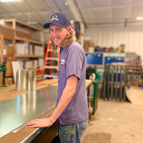 Willy working in the shop