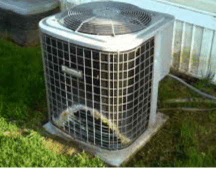 A damaged condenser